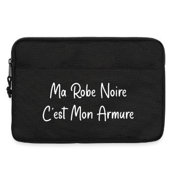 Ma robe noire est mon armure - Sacoche pour ordinateur portable 13 pouces - noir - Devant