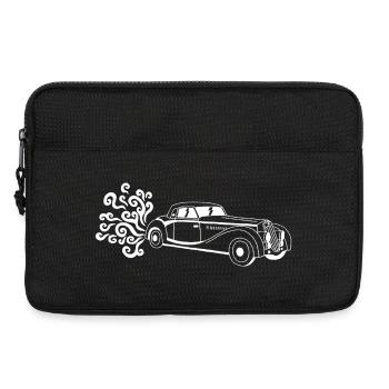 Weißer Oldtimer - Laptoptasche 13" - Schwarz - Vorne