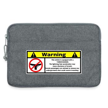 warning - Laptop bag 13" - heather grey - Front