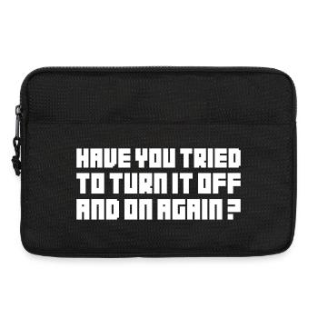 Turning It Off – Nerd Geek Computer Support TBBT - Laptoptasche 13" - Schwarz - Vorne