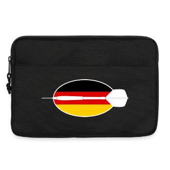 Fléchettes Allemagne, Fléchettes sur le drapeau de l’Allemagne - Sacoche pour ordinateur portable 13 pouces - noir - Devant