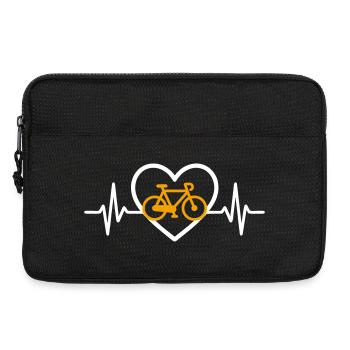 Cyclisme Cœur Vélo Sport Passion Route - Sacoche pour ordinateur portable 13 pouces - noir - Devant
