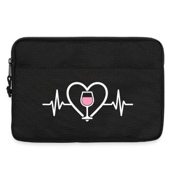 Cœur + Vin Rosé – Passion Rosé - Sacoche pour ordinateur portable 13 pouces - noir - Devant
