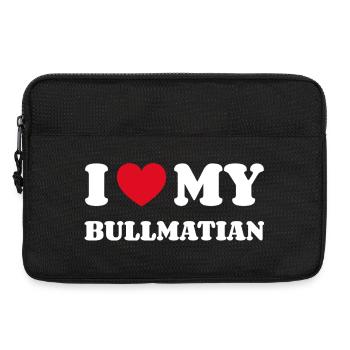 I Love My Bullmatian Hund Besitzer - Laptoptasche 13" - Schwarz - Vorne