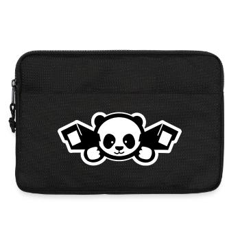 Cute Surveillance Panda – Political Irony - Laptop bag 13" - black - Front