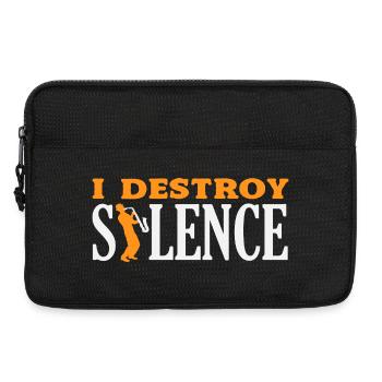 I'm destroying the silence funny saxophonist - Laptop bag 13" - black - Front