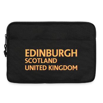 Edinburgh – Scotland Textdesign - Laptop bag 13" - black - Front