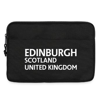 Edinburgh – Scotland Textdesign - Laptop bag 13" - black - Front