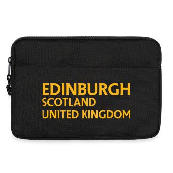 Edinburgh – Scotland Textdesign - Laptop bag 13" - black - Front