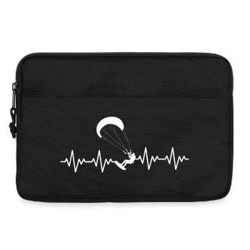 Kitsurfing Kiting Kitesurfing ECG Heartbeat - Laptop bag 13" - black - Front