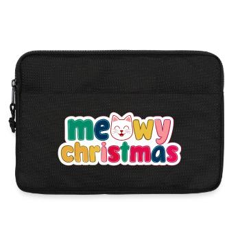 Cat Christmas - Meowy Christmas - Laptop bag 13" - black - Front