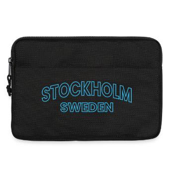Stockholm, Schweden Neon-Umriss - Laptoptasche 13" - Schwarz - Vorne