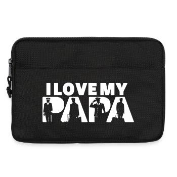 J’aime mon papa pilote aviation paternité pilote papa - Sacoche pour ordinateur portable 13 pouces - noir - Devant