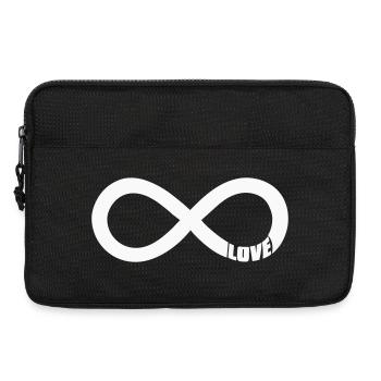 Infinity Love Symbol – Weiß - Laptoptasche 13" - Schwarz - Vorne