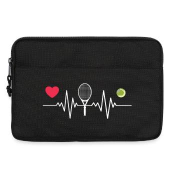 Le tennis est mon battement de cœur - Sacoche pour ordinateur portable 13 pouces - noir - Devant