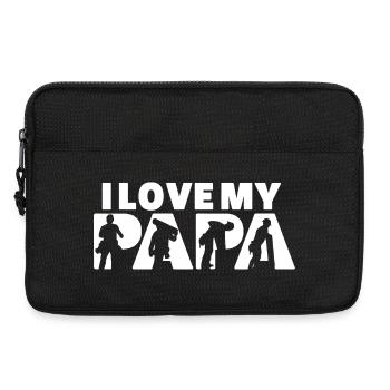 Echte Männer nageln oben lustiger Dachdecker-Slogan - Laptoptasche 13" - Schwarz - Vorne
