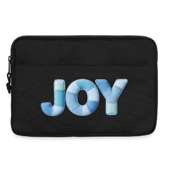 Blue Patchwork Joy Schriftzug - Laptoptasche 13" - Schwarz - Vorne
