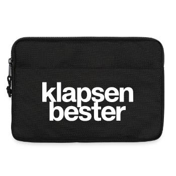 Klapsenbester Durchgeknallt Irrenhaus Büro Spruch - Laptoptasche 13" - Schwarz - Vorne