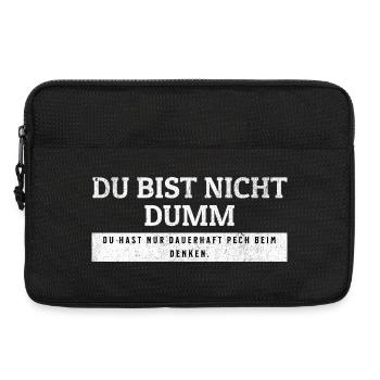 SARKASMUS - Dauerhaft Pech beim Denken - Laptoptasche 13" - Schwarz - Vorne