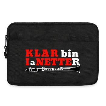 Clarinet - Klar bin I a Netter - Clarinetist - Laptop bag 13" - black - Front
