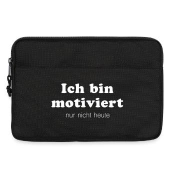 Ich bin motiviert - nur heute nicht - Laptoptasche 13" - Schwarz - Vorne