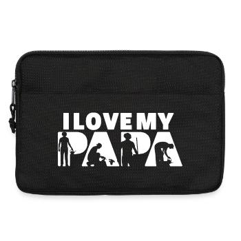 I Love My Papa Gardening Allotment Silhouette - Laptop bag 13" - black - Front