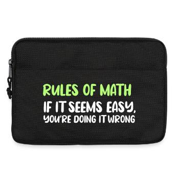 Regeln der Mathematik: Einfach scheint falsch zu sein - Laptoptasche 13" - Schwarz - Vorne
