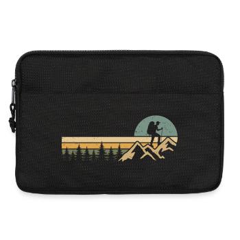 Alpen Berge Wandern Outdoor Wanderung Hiking - Laptoptasche 13" - Schwarz - Vorne