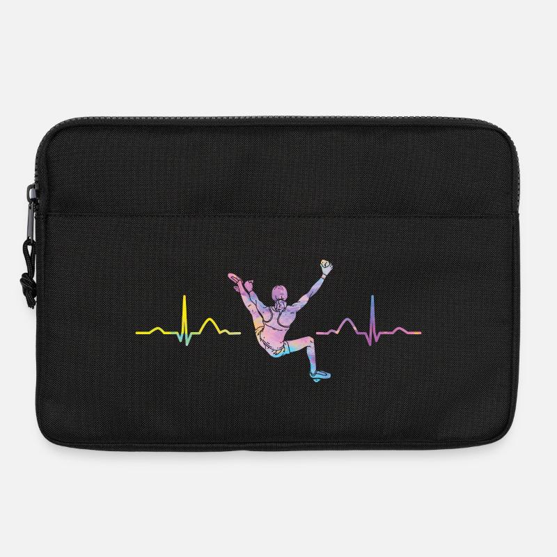 Boulderer Herzschlag Boulder Bouldern - Laptoptasche 13" - Schwarz