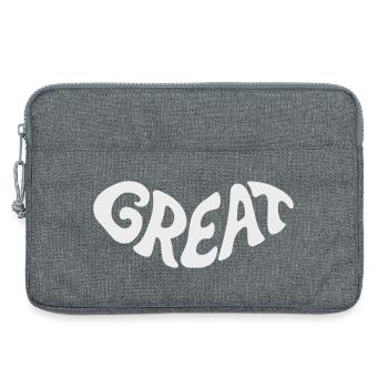 Great, Großartig Bubbel-Wortdesign - Laptoptasche 13" - Grau meliert - Vorne