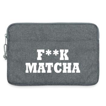 Fuck matcha - Laptoptasche 13" - Grau meliert - Vorne