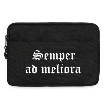 Semper ad Meliora in gotischer Tinte - Laptoptasche 13" - Schwarz - Vorne