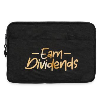 Gagner des dividendes / Marché boursier - Sacoche pour ordinateur portable 13 pouces - noir - Devant