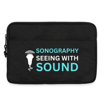 Sonography Seeing Sound Ultrasonographer - Laptop bag 13" - black - Front
