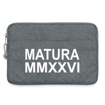 MATURA 2026 - Chiffres romains - Sacoche pour ordinateur portable 13 pouces - gris chiné - Devant