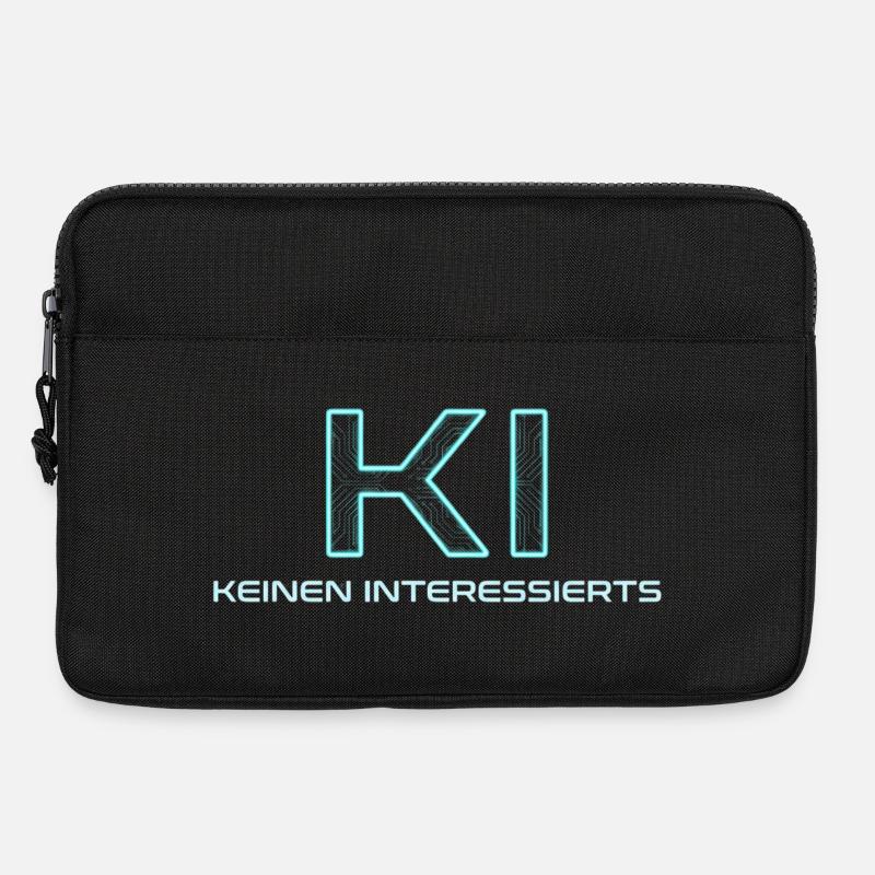 KI Neon Circuit Keinen Interessierts - Laptoptasche 13" - Schwarz