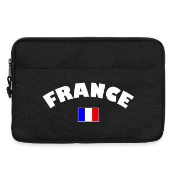 France drapeau français - Sacoche pour ordinateur portable 13 pouces - noir - Devant