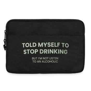 Stoppe Trinken – Hörst du zu - Laptoptasche 13" - Schwarz - Vorne