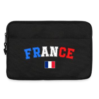 Drapeau France Cadeau Homme Femme France Cadeau - Sacoche pour ordinateur portable 13 pouces - noir - Devant