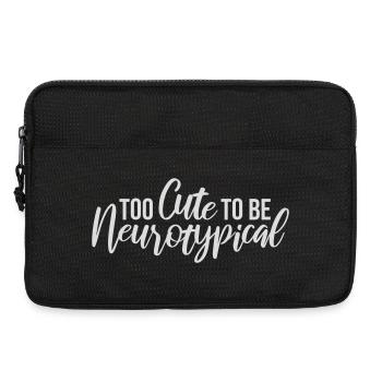 Too Cute To Be Neurotypical Lustig Autismus Logo - Laptoptasche 13" - Schwarz - Vorne