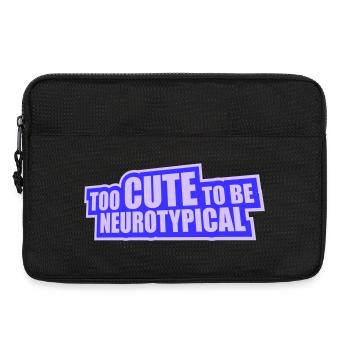 Too Cute To Be Neurotypical Lustig Autismus Logo - Laptoptasche 13" - Schwarz - Vorne