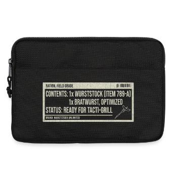 Humour Bratwurst Label Vintage - Sacoche pour ordinateur portable 13 pouces - noir - Devant