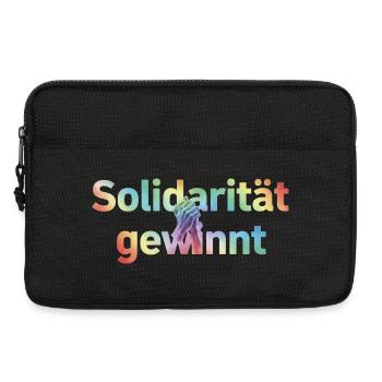 Solidarität gewinnt Statement Pride Fans LGBTQ - Laptoptasche 13" - Schwarz - Vorne