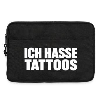 Ich Hasse Tattoos Lustiger Spruch - Laptoptasche 13" - Schwarz - Vorne