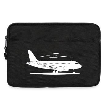Airplane Sketch - Laptop bag 13" - black - Front