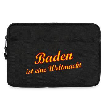 Baden Weltmacht Retro Script - Laptoptasche 13" - Schwarz - Vorne