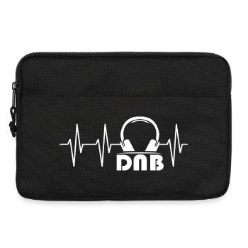 DNB Drum Bass ECG Pulse Heartbeat Earphone Logo - Sacoche pour ordinateur portable 13 pouces - noir - Devant
