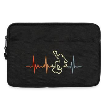 Vintage Skater Herzschlag - Laptoptasche 13" - Schwarz - Vorne