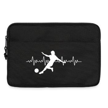 Fußball, Fußballspieler, Herzschlag - Laptoptasche 13" - Schwarz - Vorne
