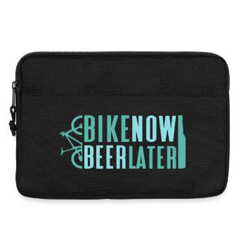 Vélo de montagne maintenant bière plus tard - Sacoche pour ordinateur portable 13 pouces - noir - Devant